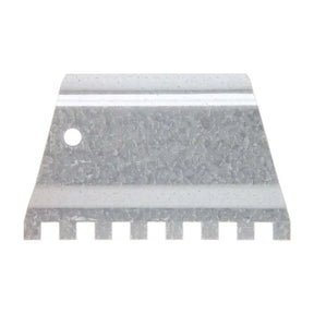 Metal blade with teeth on a white background