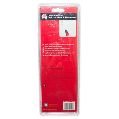 Packaged 'Diamond Blade Deluxe Grout Remover' on a white background