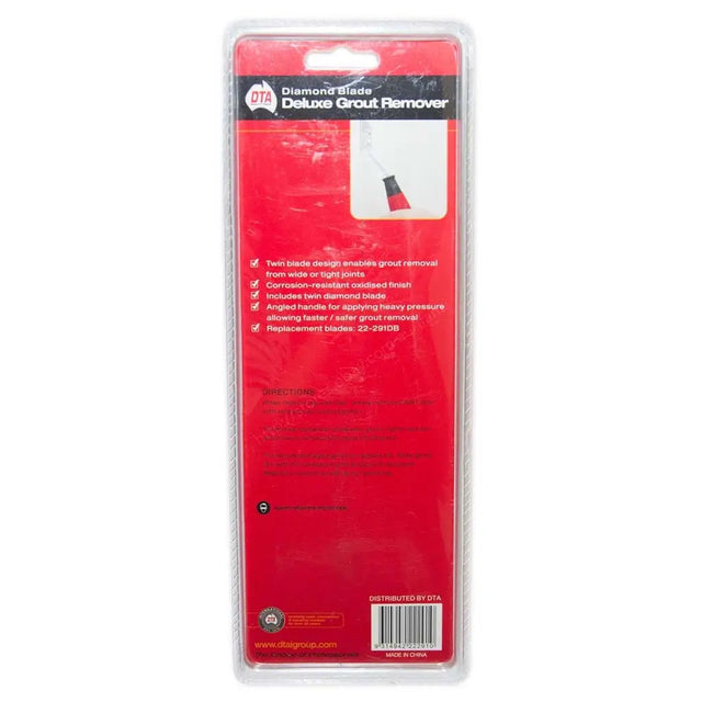 Packaged 'Diamond Blade Deluxe Grout Remover' on a white background