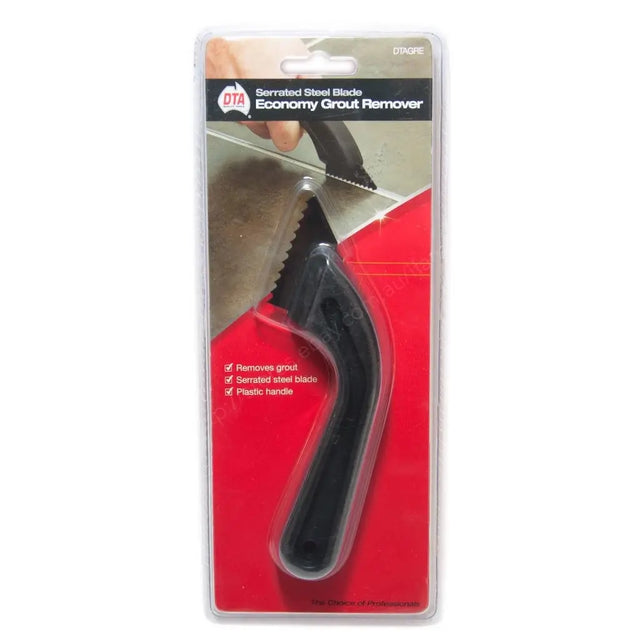 DTA Economy Grout Remover with serrated steel blade on packaging