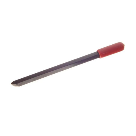 Chisel with red handle on a white background