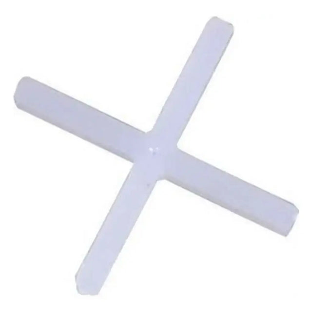 White plastic component with four arms on a white background