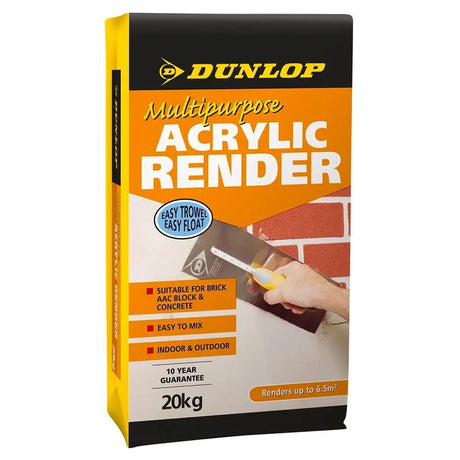 Dunlop Multipurpose Acrylic Render packaging on a white background