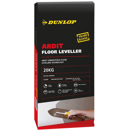 Dunlop Ardit Floor Leveller packaging on a white background
