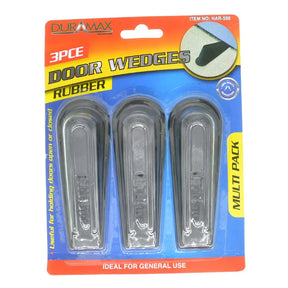 DURAMAX 3pc Black Rubber Door Stopper HAR-598