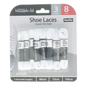 Packaging of Duramax Household shoe laces with various lengths on a white background