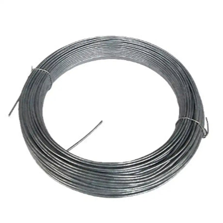 Coiled metal wire on a white background