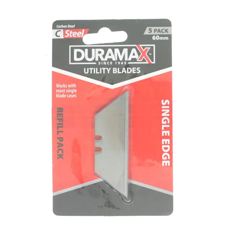 Duramax utility blades packaging with a single blade visible on a white background