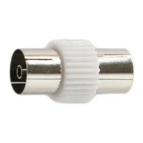 Metallic connector on a white background