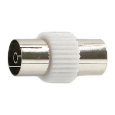 Metallic connector on a white background