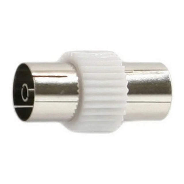 Metallic connector on a white background