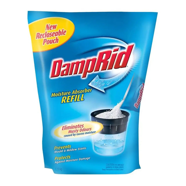 DampRid moisture absorber refill package on a white background