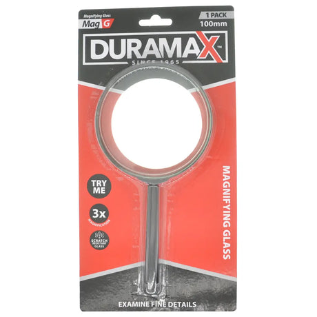 Duramax magnifying glass packaging on a white background