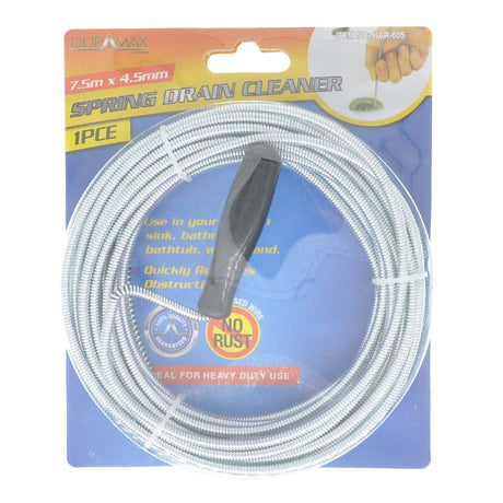 Duramax Spring Drain Cleaner With Twist Handle 4.5mmX7.5m HAR-605