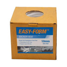 Box of Easy-Form backer rod with a roll inside on a white background