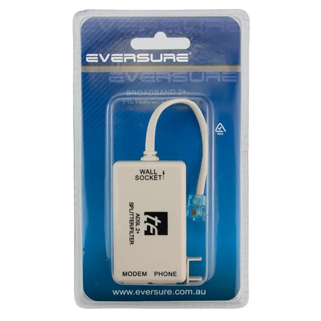 Eversure branded packaging of a telecommunications device with a clear window.