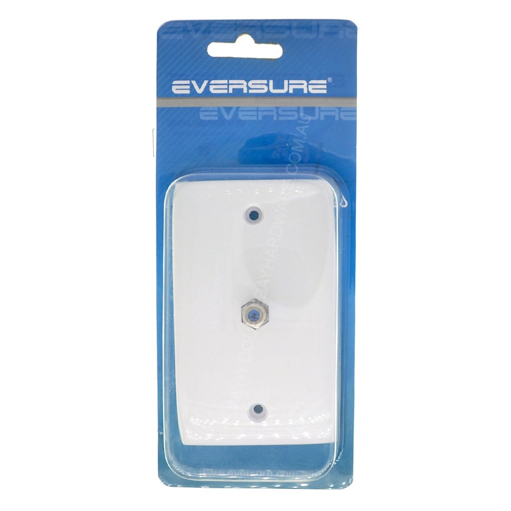 EVERSURE TV Wall Plate F-Type Connector 042-1F/WHT