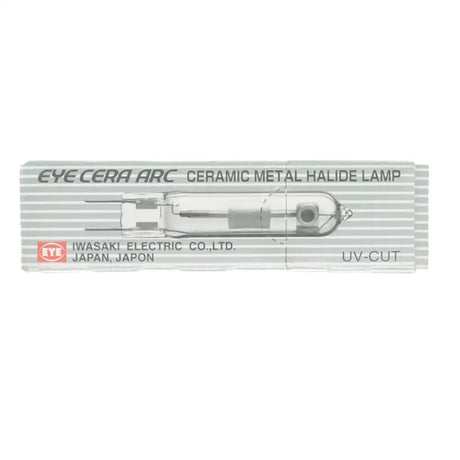 Ceramic metal halide lamp with 'Eye Cera Arc' branding on a white background