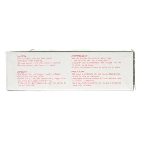 Multilingual caution label on a white background