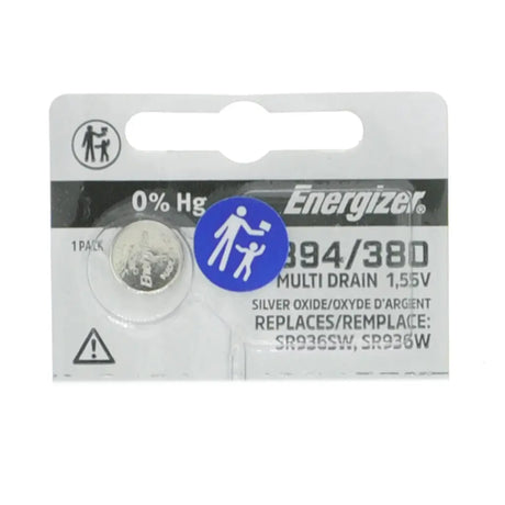 Energizer battery package with a clear background