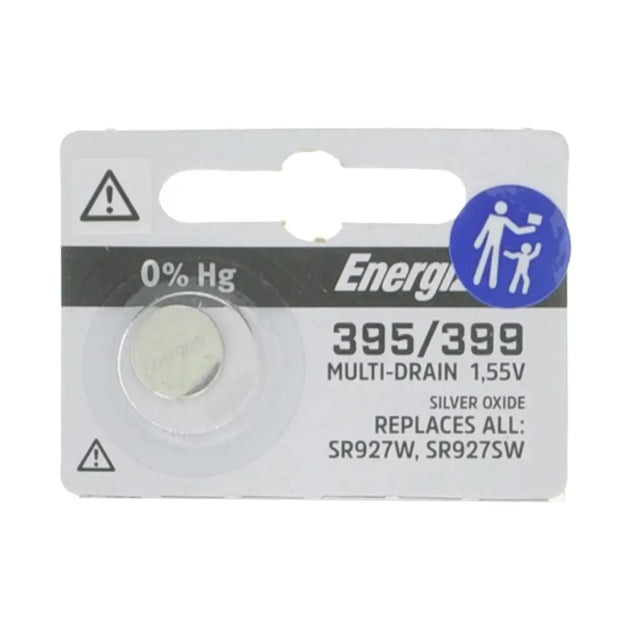 Energizer battery with packaging on a white background