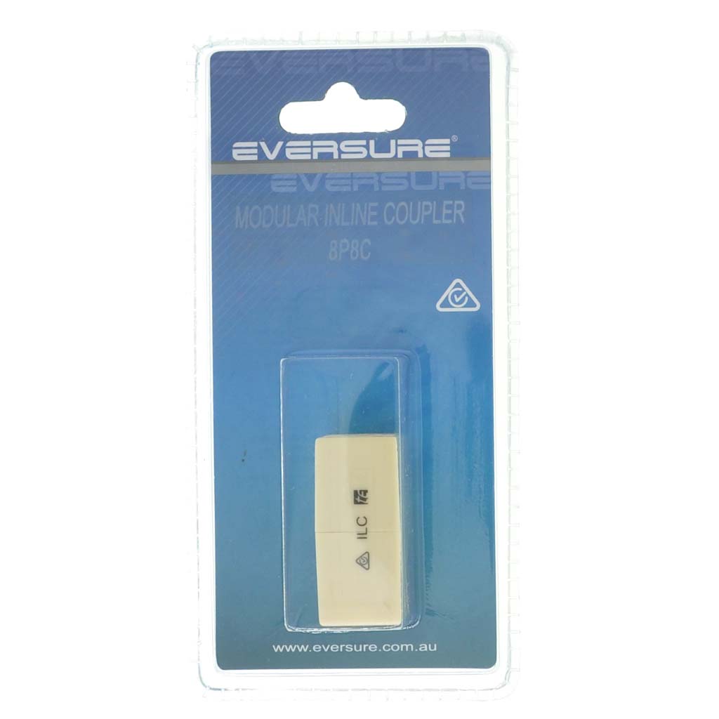Eversure RJ45 8P8C Ethernet Inline Coupler CAT5e ILV88B/IVY