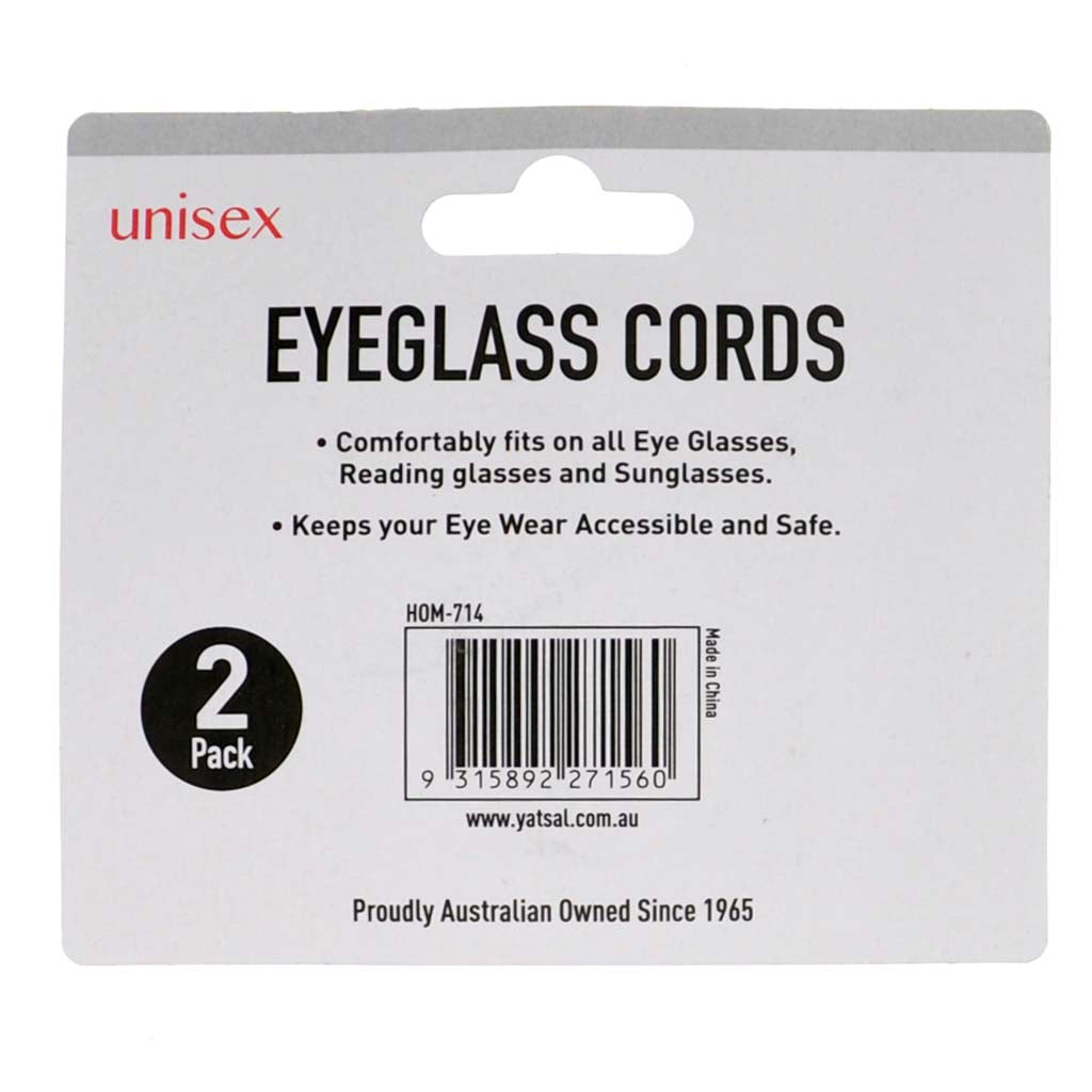 Eyeglass Cords Black 2Pcs HOM-714