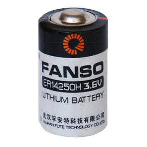 FANSO lithium battery with label on a white background