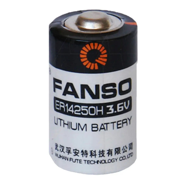 FANSO lithium battery with label on a white background