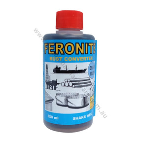 Bottle of Feronite Rust Converter on a white background
