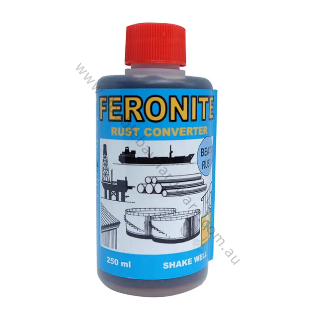 Bottle of Feronite Rust Converter on a white background