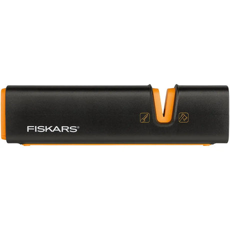 Fiskars knife sharpener on a white background