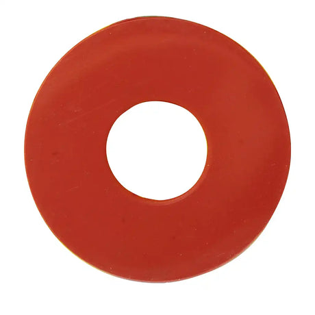 Red washer on a white background