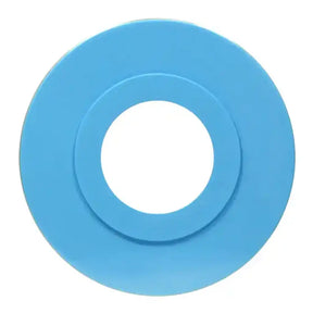 Blue rubber washer on a white background