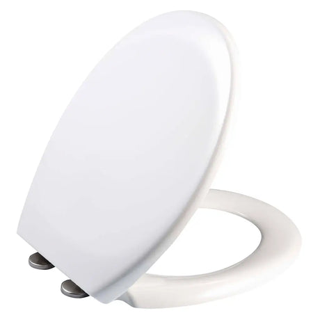 White toilet seat on a white background