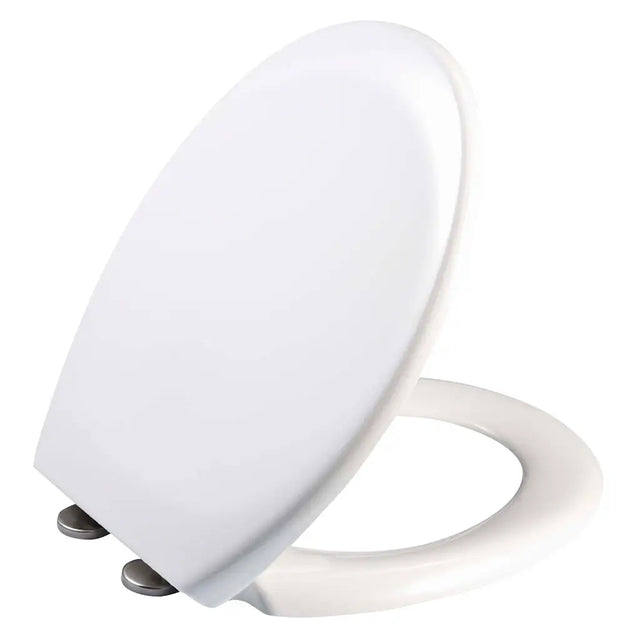 White toilet seat on a white background