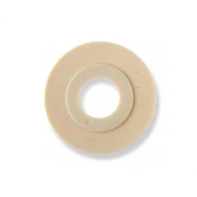 Beige adhesive patch on a white background