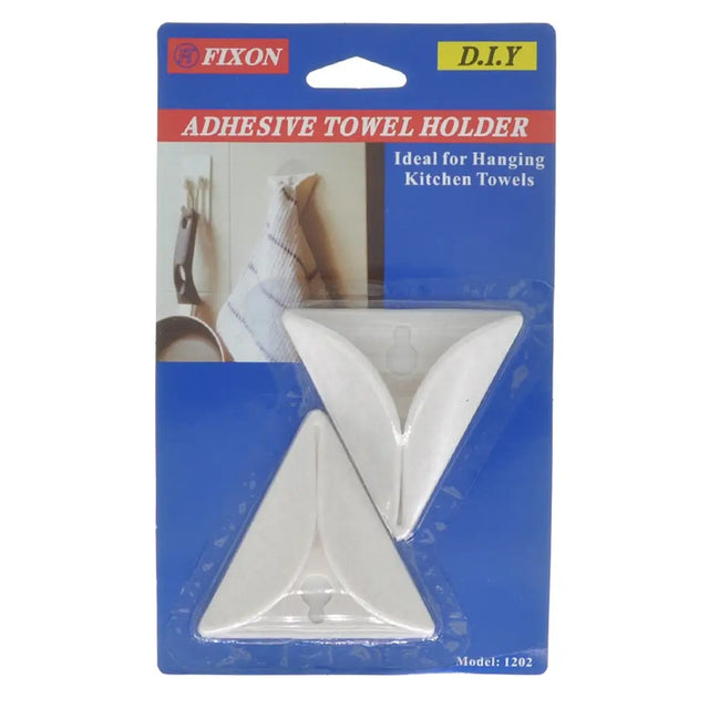 Fixon adhesive towel holder packaging on a white background