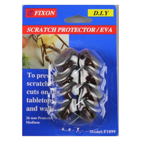 Packaged scratch protector with Fixon branding on a blue background
