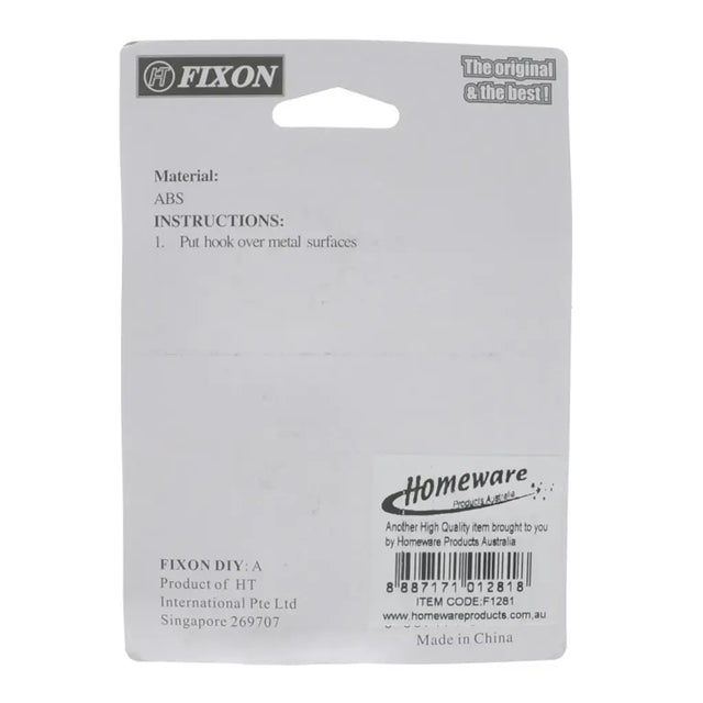 Fixin product packaging with branding and product details on a white background