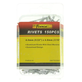 Pack of rivets with Forge branding on a white background