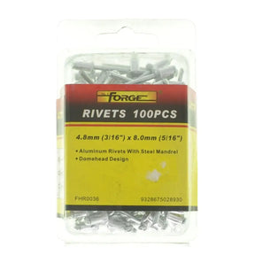 Pack of rivets with a yellow label on a white background