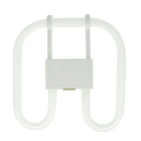 Compact fluorescent light bulb on a white background