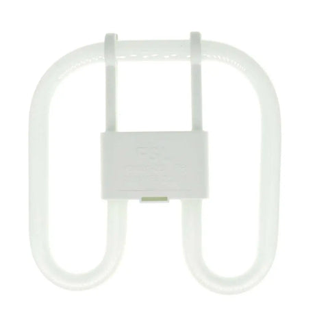 Compact fluorescent light bulb on a white background