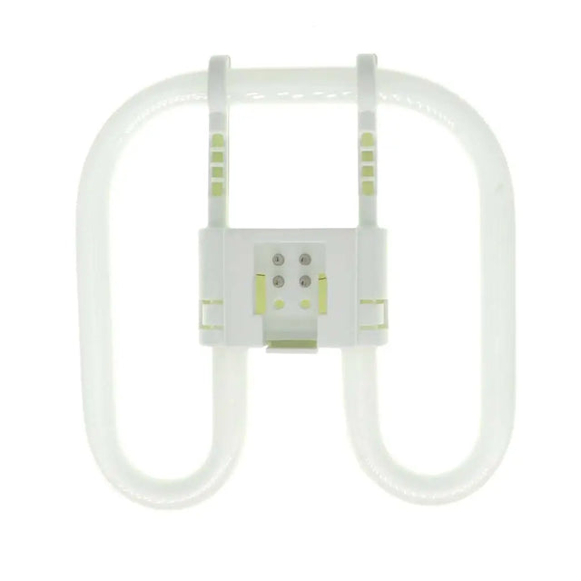 Compact fluorescent light bulb on a white background