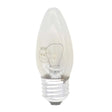 Clear light bulb on a white background