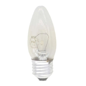 Clear light bulb on a white background