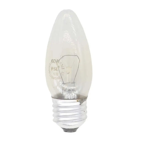 Clear light bulb on a white background