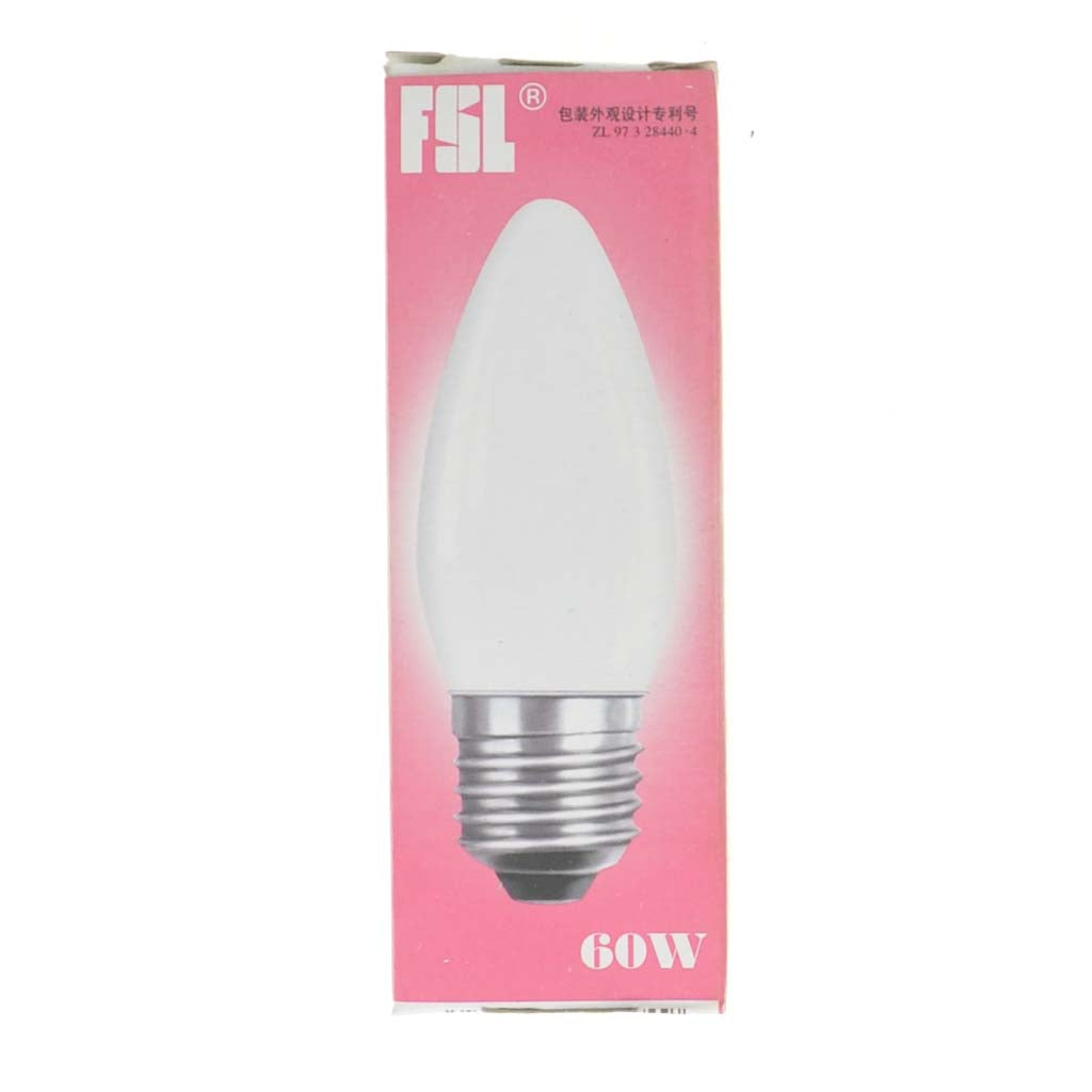FSL Candle Incandescent Light Bulb E27 240V 60W Pearl