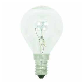 Clear light bulb on a white background